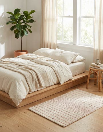 2' 1 x 3' 2 Hand Woven Hand Woven Chindi Cotton Wool Rug