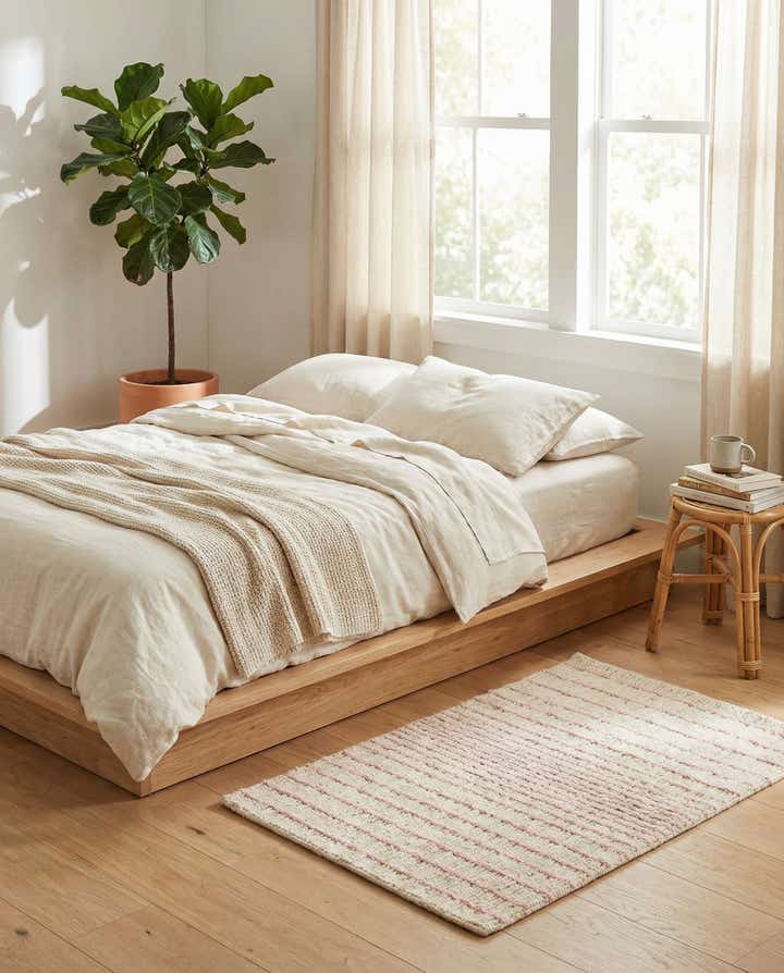 2' 1 x 3' 2 Hand Woven Hand Woven Chindi Cotton Wool Rug