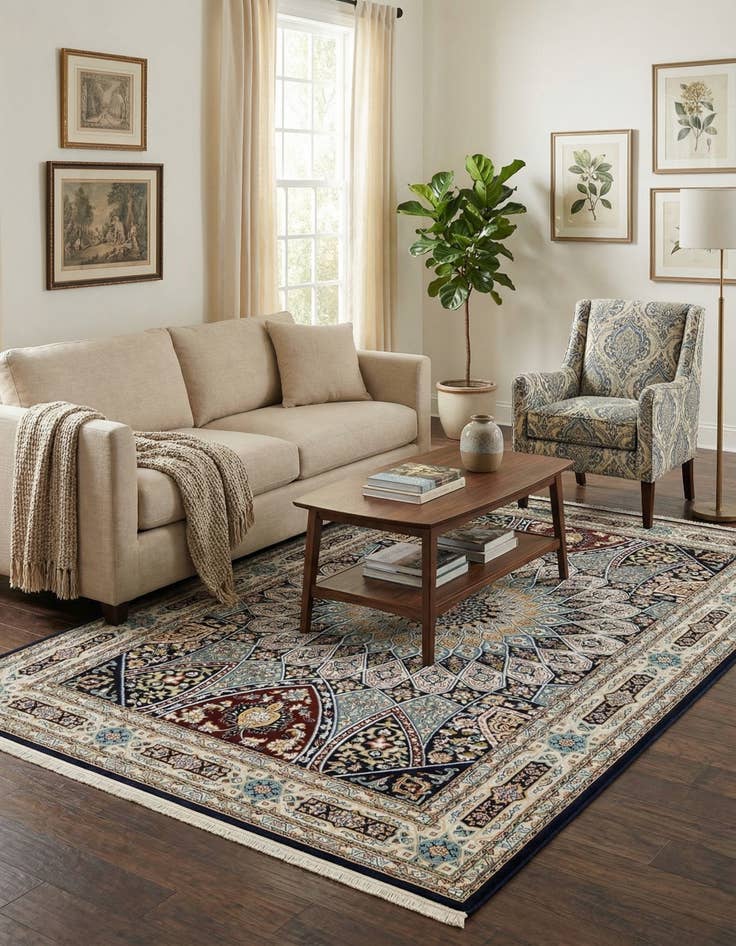 Detail image of 6' x 9' Nain Design Rug