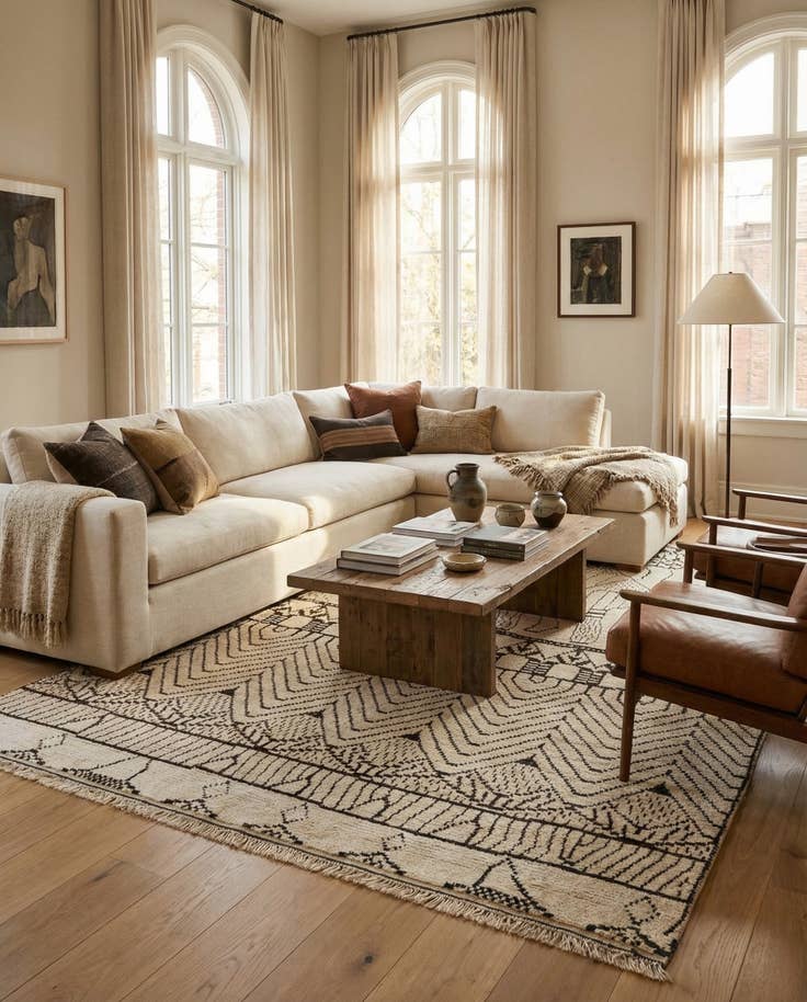 Detail image of 9' 10 x 14' 3 Hand Knotted Darya Wool Rug