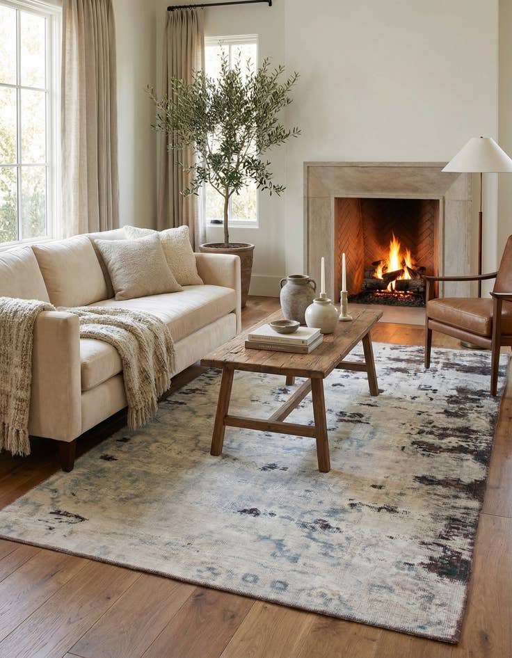 Detail image of 4' 5 x 9'  Hand Knotted Ultra Vintage Persian Wool Runner Rug