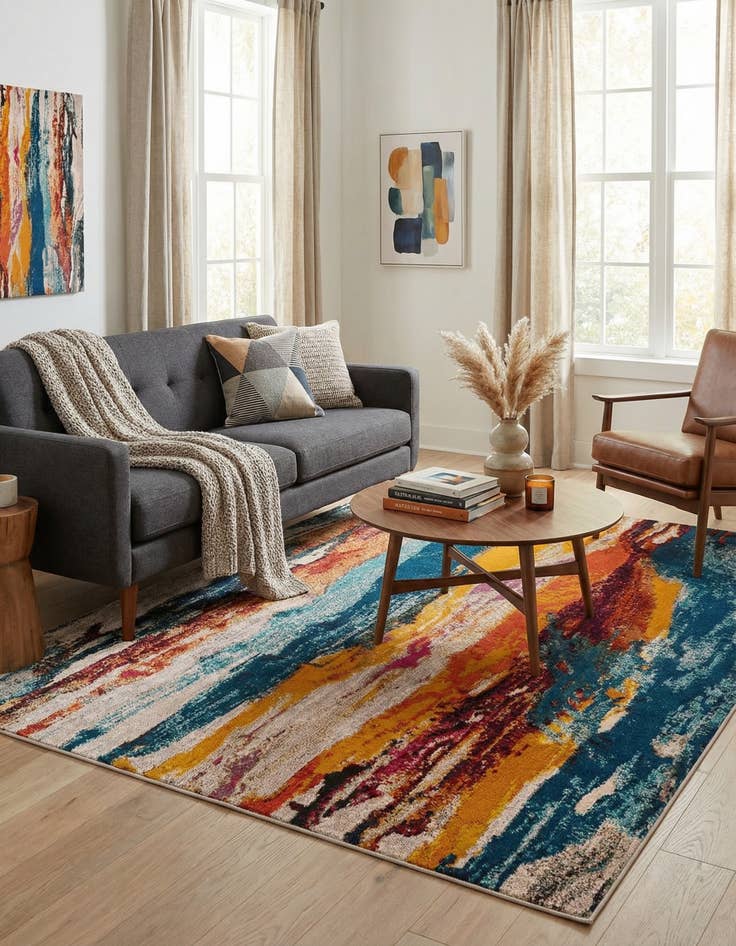 Detail image of 7' 10 x 10'  Washable Haerfest Rug