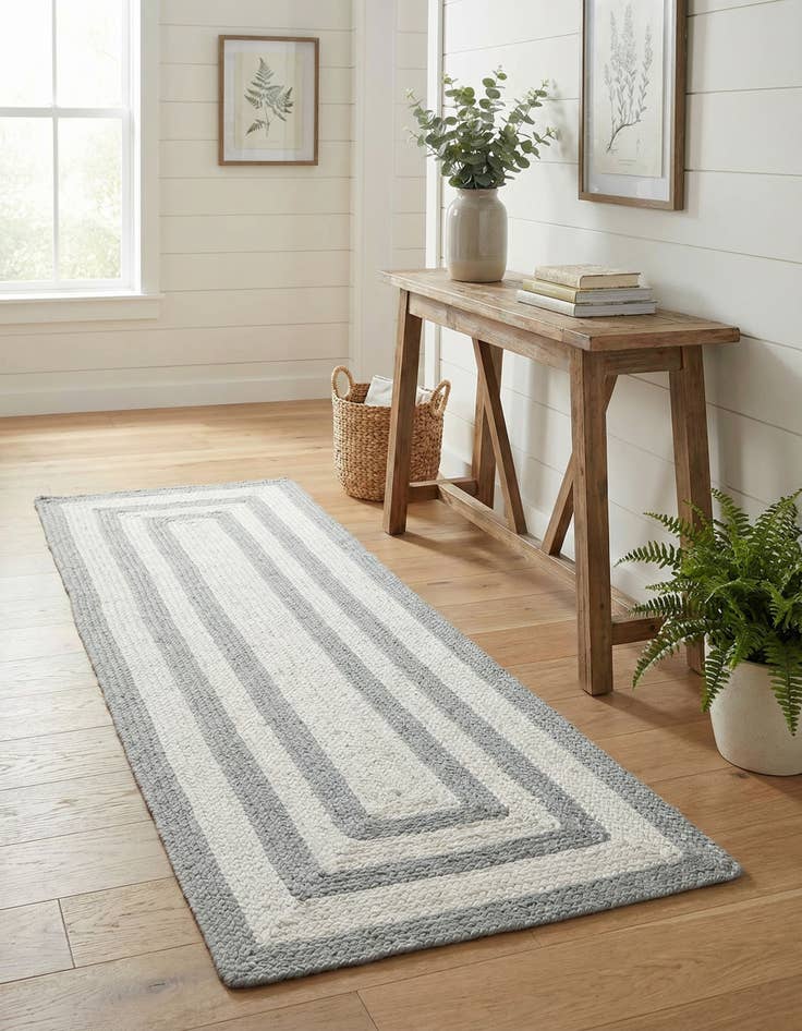 Detail image of 2' x 4' 1  Hand Woven Eco Verse   Washable Indoor / Outdoor Runner Rug