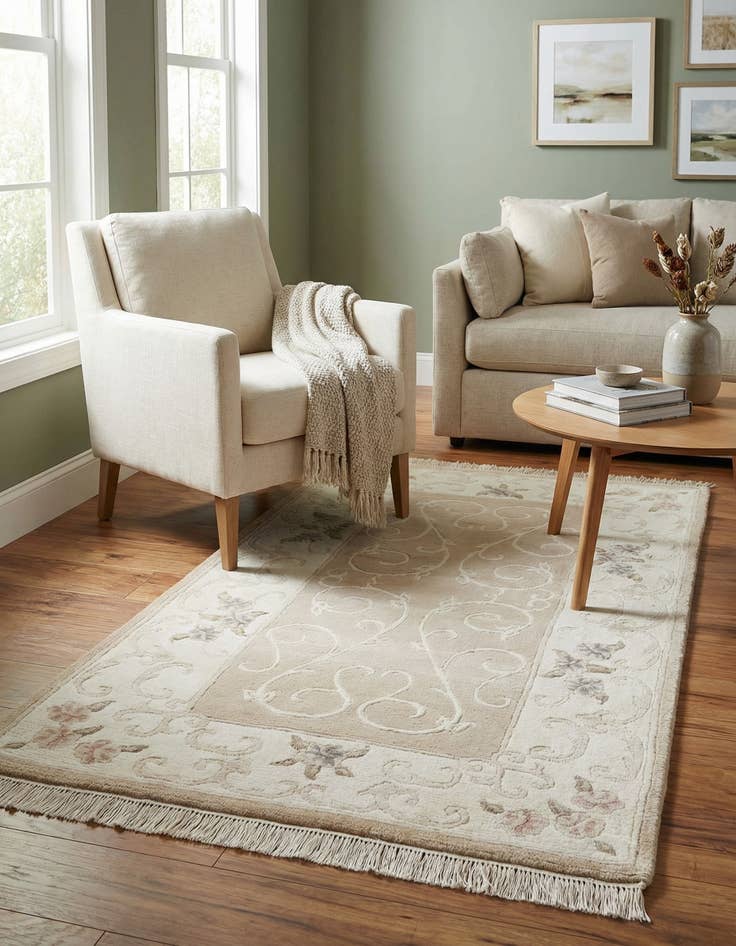 Detail image of  2' 8 x 4' 11  Hand Knotted Darya Wool Rug