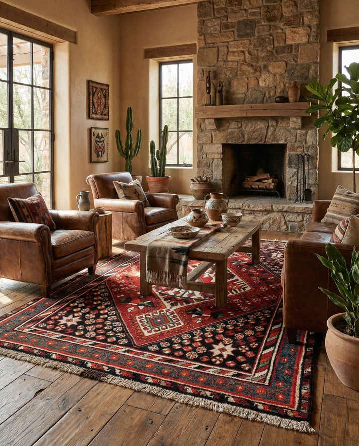 4' 10 x 7' 7 Gabbeh Rug