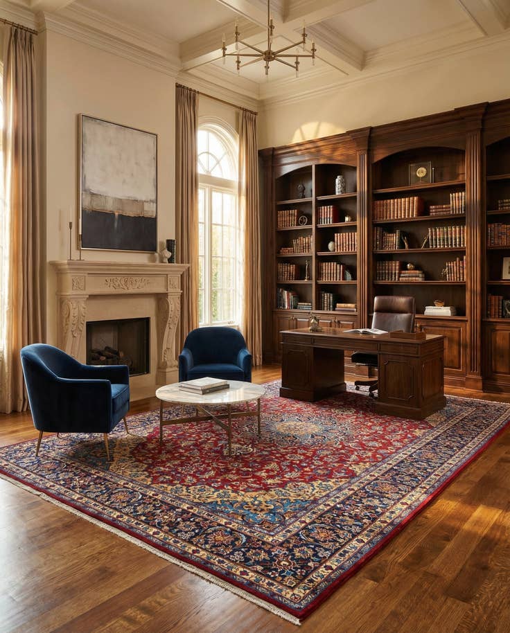 Detail image of 9' 9 x 15' 10 Isfahan Wool Rug