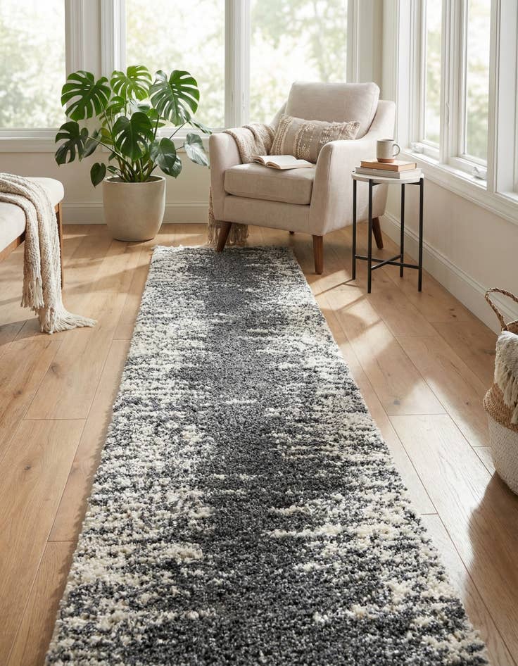Detail image of 2' 7 x 12' Serenity Shag Runner Rug