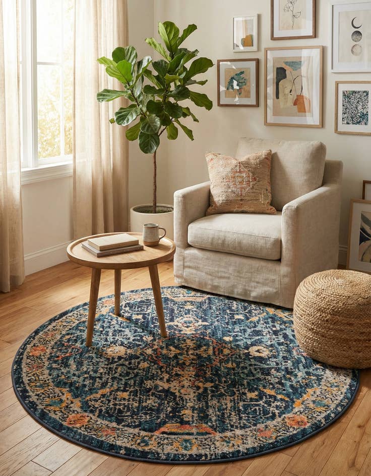 Detail image of 3' 3 x 3' 3 Lola Round Rug