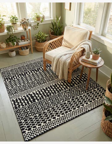 Black and White Milano Rug
