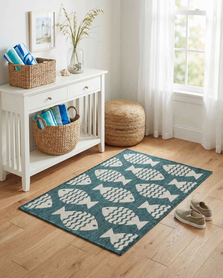2' x 3' Easy-Clean Coastal Indoor / Outdoor Rug