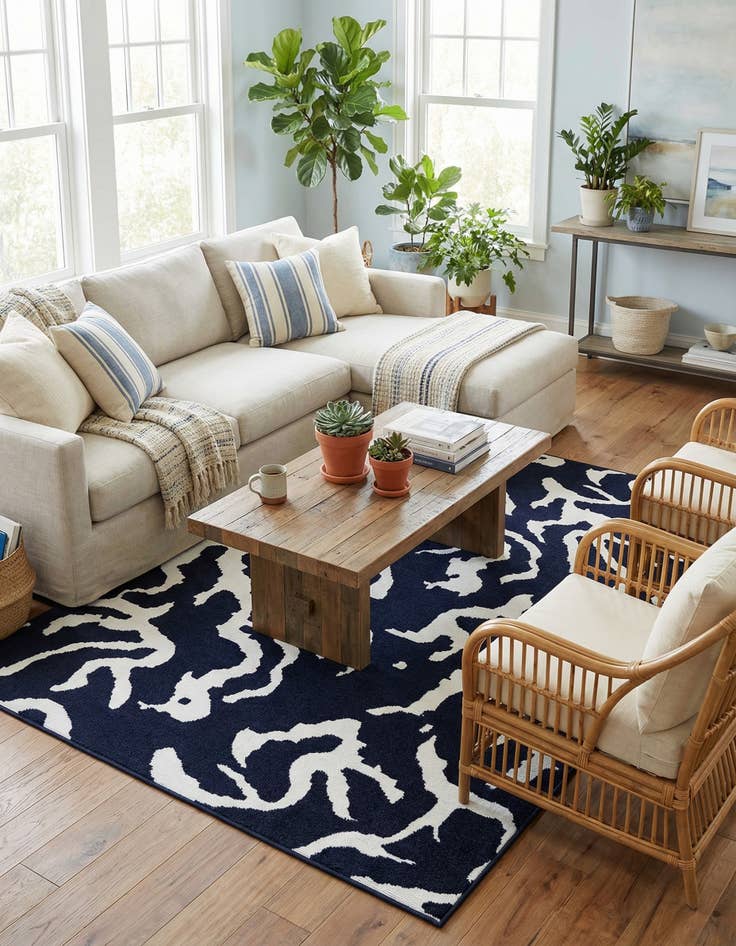 Detail image of  6' x 9'  Washable Sabrina Soto Indoor / Outdoor Rug