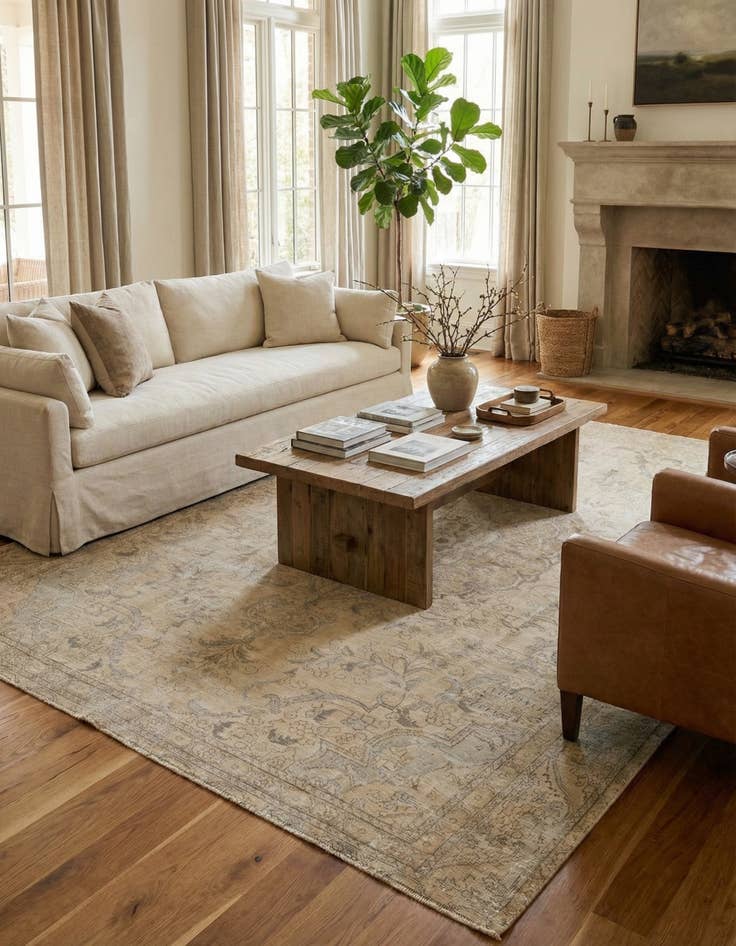 Detail image of 8' 9 x 11' 2  Hand Knotted Ultra Vintage Persian Wool Rug