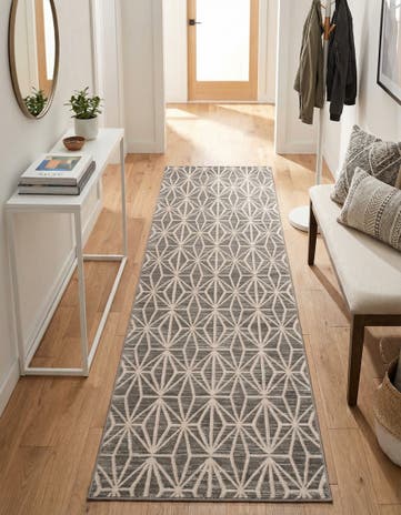 Jill Zarin Gray Uptown Fifth Avenue Runner Rug