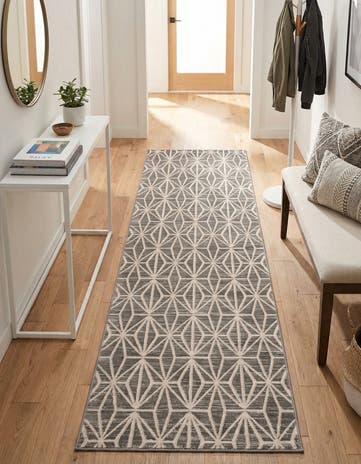 Jill Zarin Gray Uptown Fifth Avenue Runner Rug