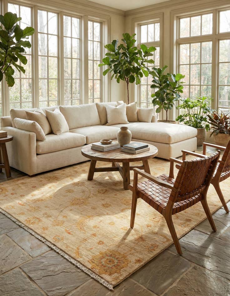 Detail image of 6' 8 x 9' 8 Ziegler Wool Rug