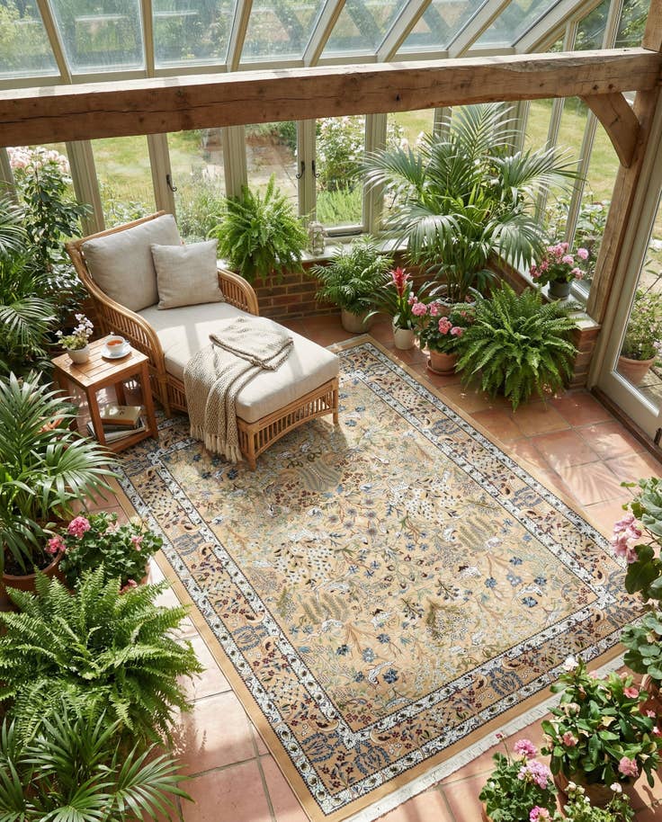 Detail image of 10' x 13' Nain Design Rug