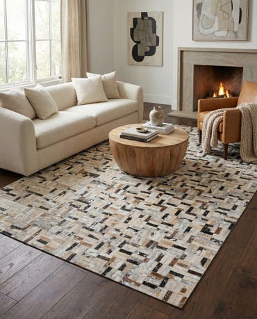  5' x 7' 11 Cowhide - Patchwork Rug