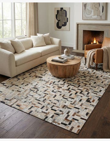 5' x 7' 11 Cowhide - Patchwork Rug