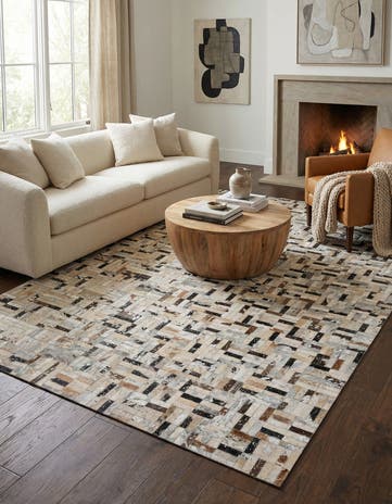 5' x 7' 11 Cowhide - Patchwork Rug
