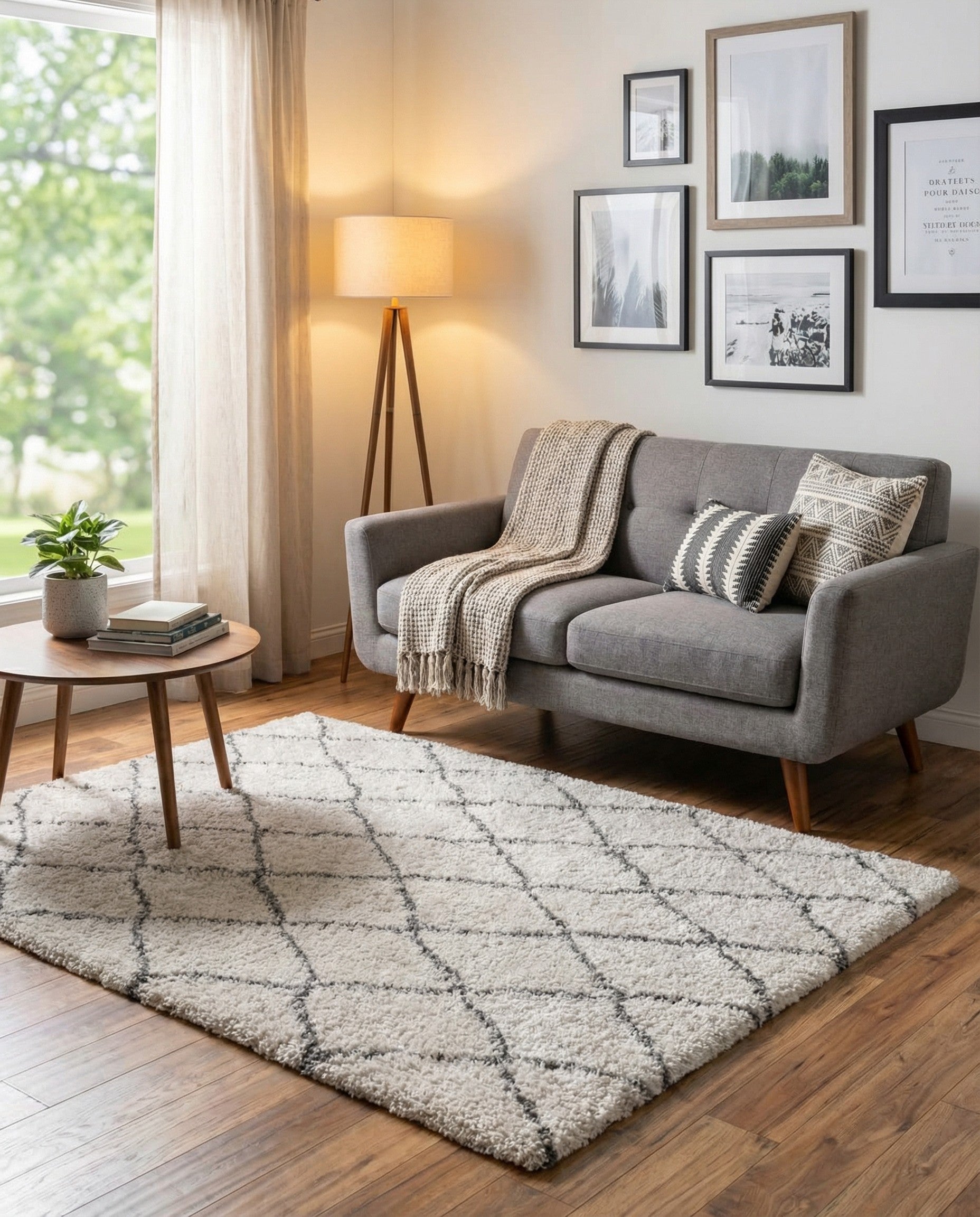  4' x 4' Moroccan Shag Square Rug