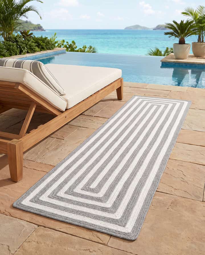 2' x 6' 1 Easy-Clean Eco Verse Washable Indoor / Outdoor Runner Rug