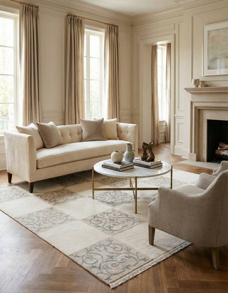 Detail image of 5' 7 x 8' Hand Knotted Darya Rug