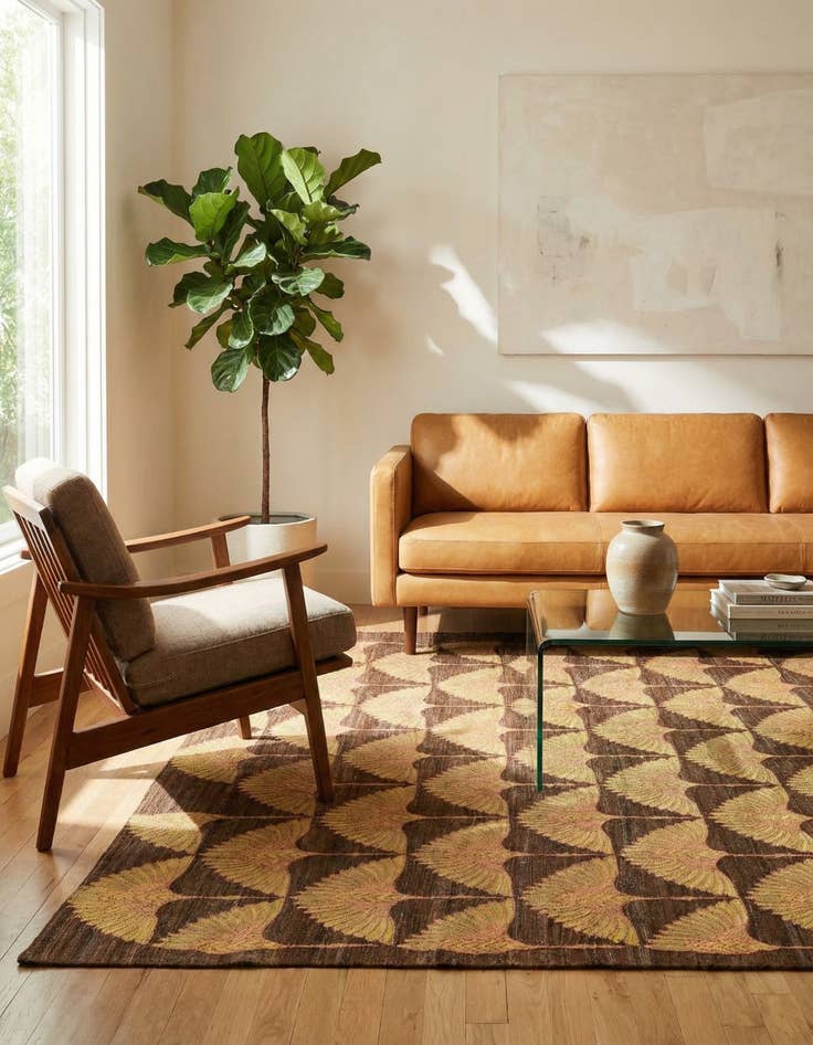 Detail image of 5' 4 x 7' 10  Hand Woven Kilim Modern Wool Rug