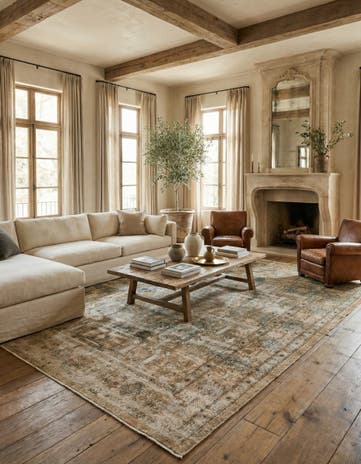 9' 1 x 11' 10 Hand Knotted Ultra Vintage Persian Wool Rug