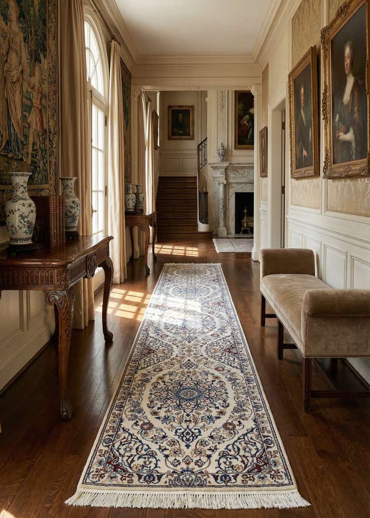 1' 8 x 9' 7 Hand Knotted Nain Rug