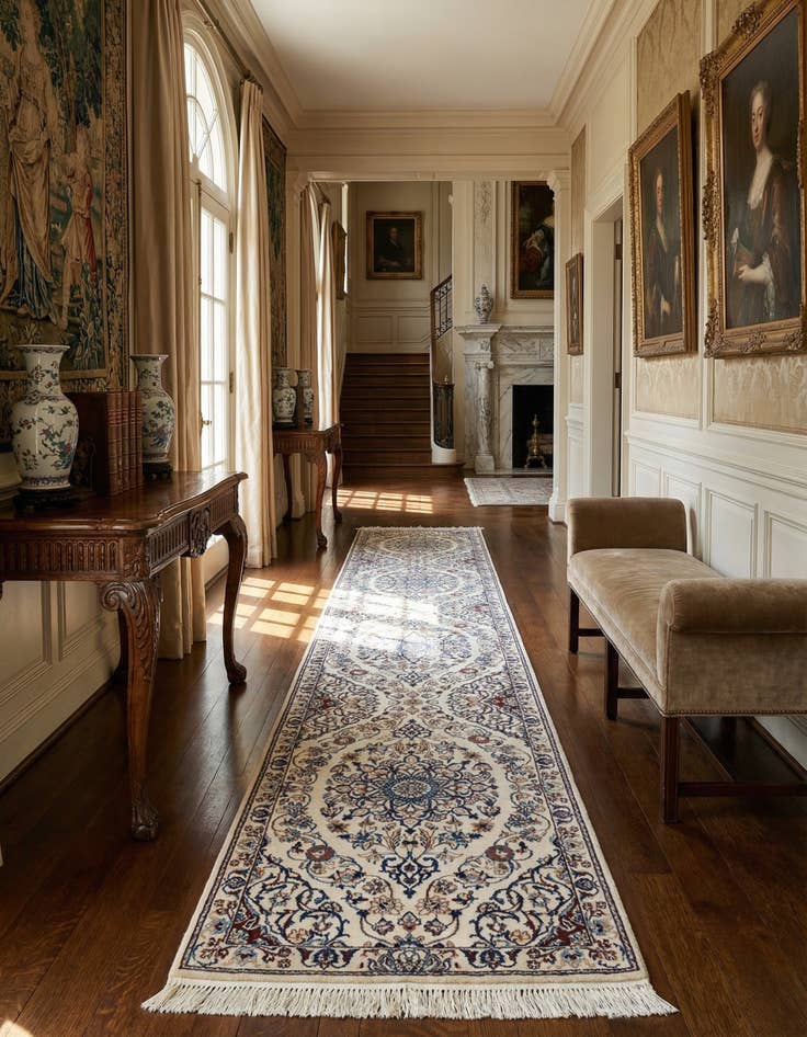 Detail image of 1' 8 x 9' 7  Hand Knotted Nain Rug