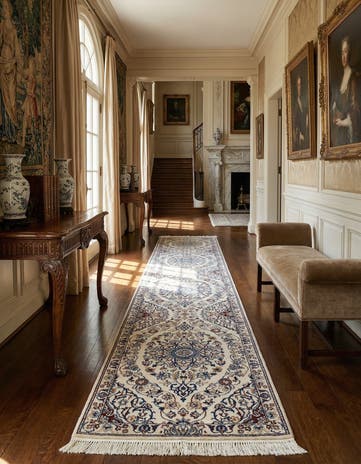1' 8 x 9' 7 Hand Knotted Nain Rug