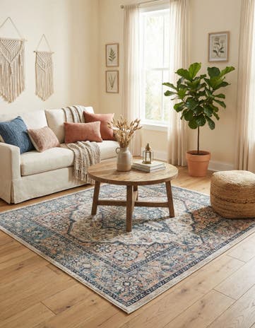 Blue Lola Square Rug