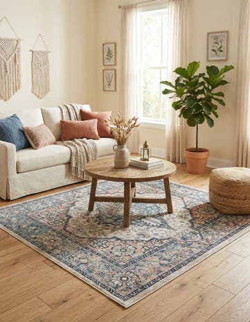 Blue Lola Square Rug