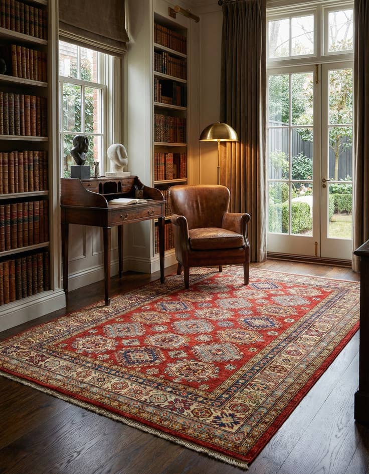 Detail image of 4' 11 x 6' 7 Kazak Wool Rug