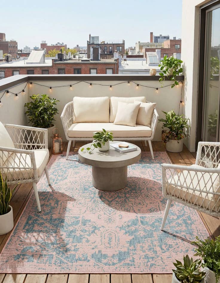 Detail image of 5' 3 x 8'  Washable Jill Zarin Dubai Indoor / Outdoor Rug