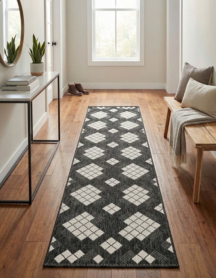 2' 7 x 12' Easy-Clean Modern Indoor / Outdoor...