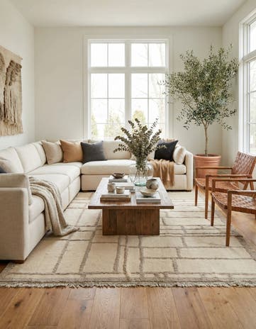 7' 9 x 10' 6 Hand Knotted Moroccan Wool Rug