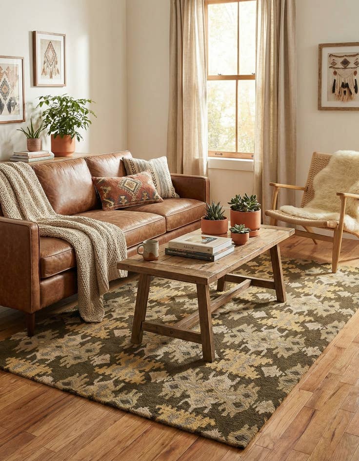 Detail image of 5' 1 x 8' 1 Luna Wool Rug