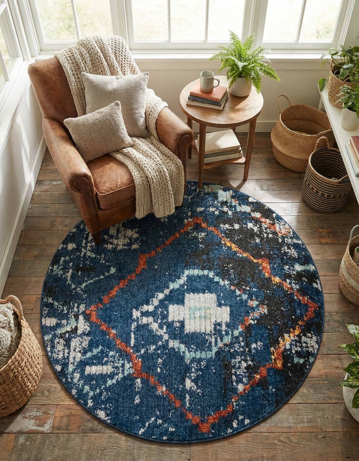 Detail image of 4' x 4' Morocco Round Rug
