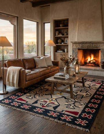 7' 8 x 10' 4 Hand Knotted Oushak Wool Rug