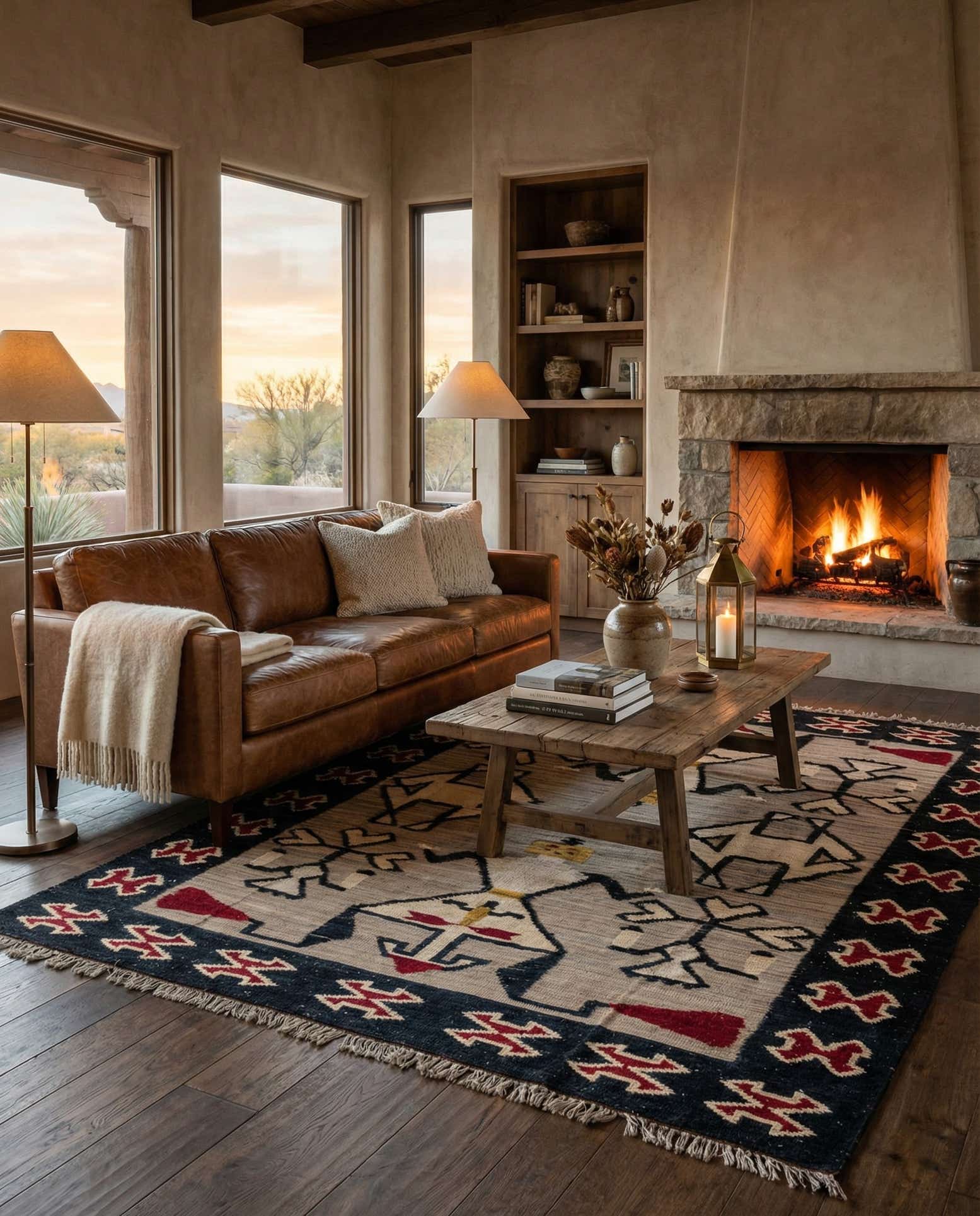 7' 8 x 10' 4 Hand Knotted Oushak Wool Rug