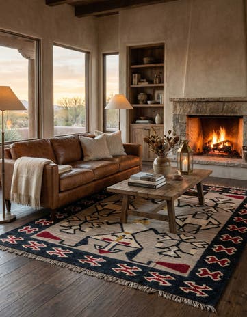 7' 8 x 10' 4 Hand Knotted Oushak Wool Rug