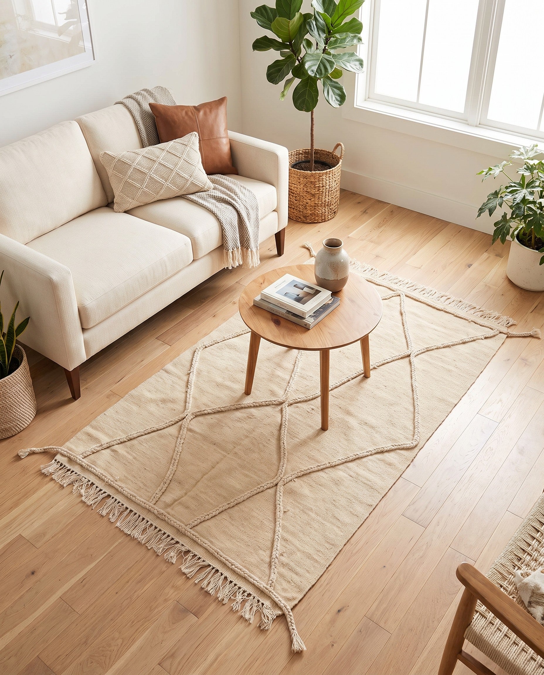 3' 6 x 6' 5 Hand Knotted Moroccan Wool Rug