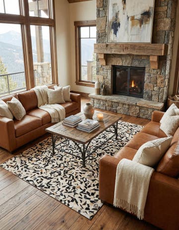 5' 1 x 7' 11 Cowhide Stocks Rug
