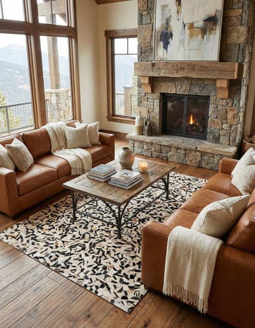 5' 1 x 7' 11 Cowhide Stocks Rug