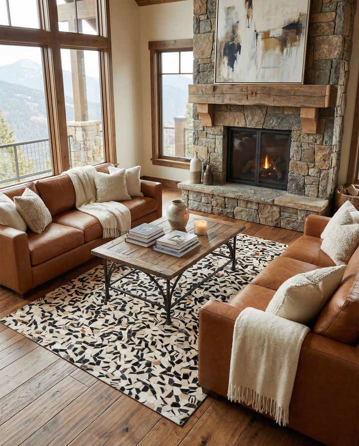 5' 1 x 7' 11 Cowhide Stocks Rug