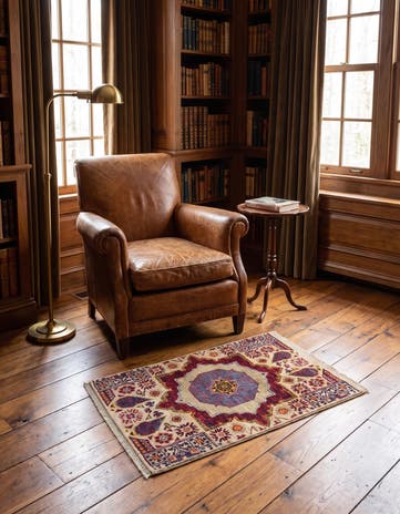 2' x 2' 11 Hand Knotted Mamluk Ziegler Rug
