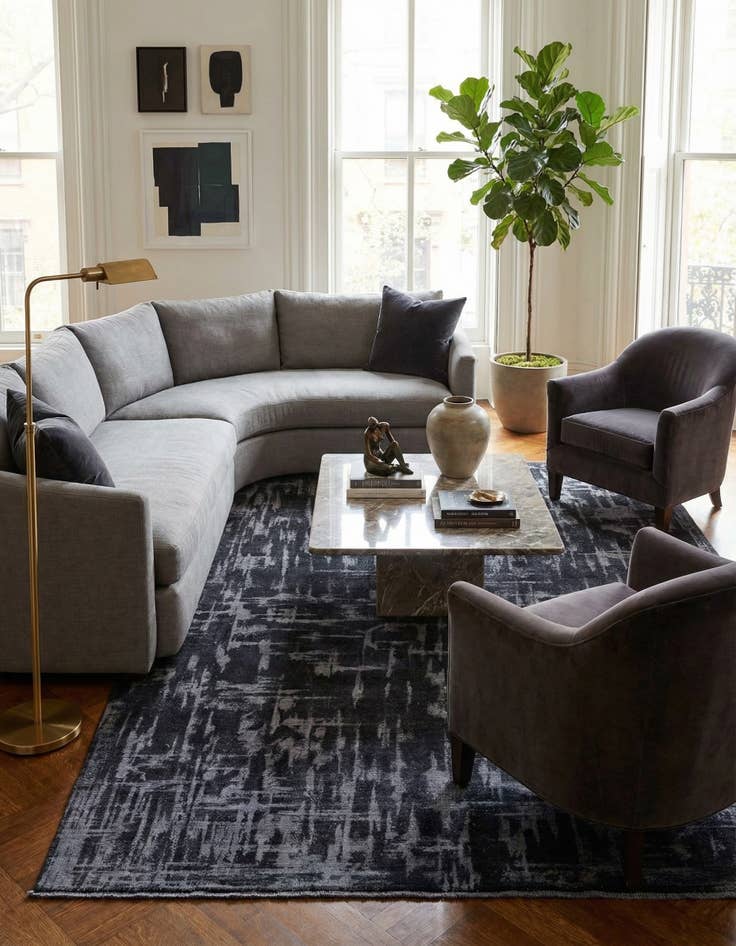 Detail image of 9' 6 x 12' 7  Hand Knotted Ultra Vintage Persian Wool Rug