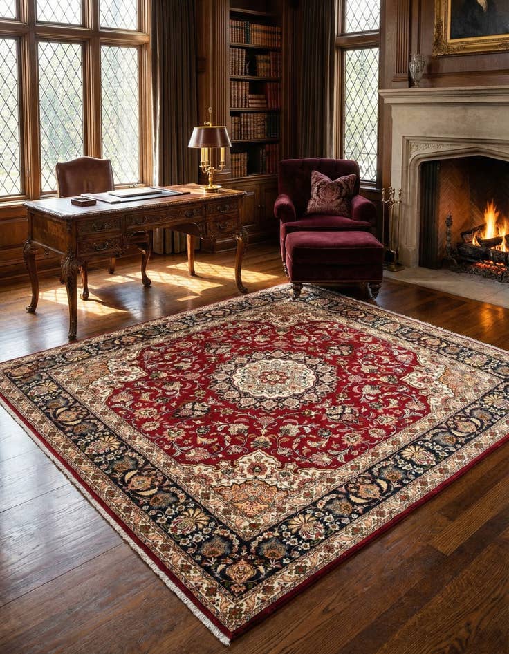 Detail image of 6' 6 x 6' 7 Tabriz Square Rug