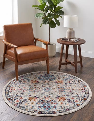 Ivory Budapest Round Rug